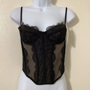 NWT Out from Under Y2K Style Gothic Whimsigoth Lacey Office Siren Corset Large